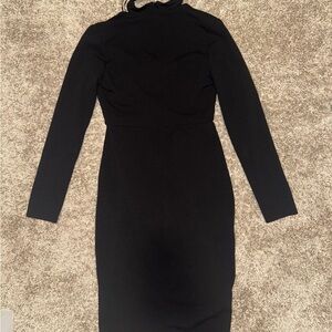 Elegant Black Long Sleeve Dress